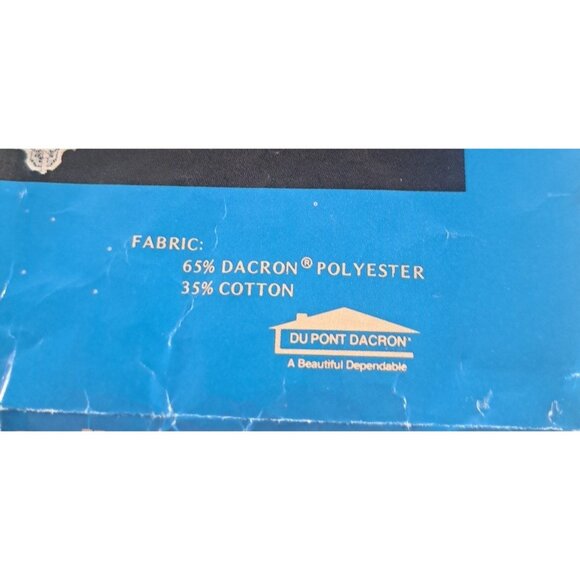 Vintage NEW Oblong Tablecloth White Lace Trim Dacron & Cotton Dynasty 52x70 - Picture 2 of 5